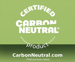 Green graphic with the text CERTIFIED CARBON NEUTRAL product above CarbonNeutral.com. Find out more online—this Original Mega Bundle, like our Natural Deodorant, is certified as carbon neutral.