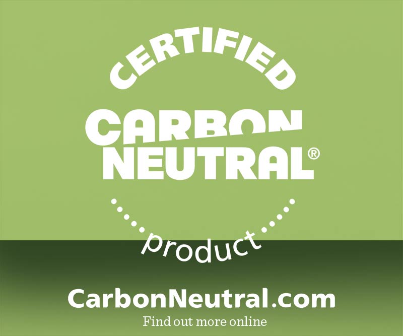 Green graphic with the text CERTIFIED CARBON NEUTRAL product above CarbonNeutral.com. Find out more online—this Original Mega Bundle, like our Natural Deodorant, is certified as carbon neutral.